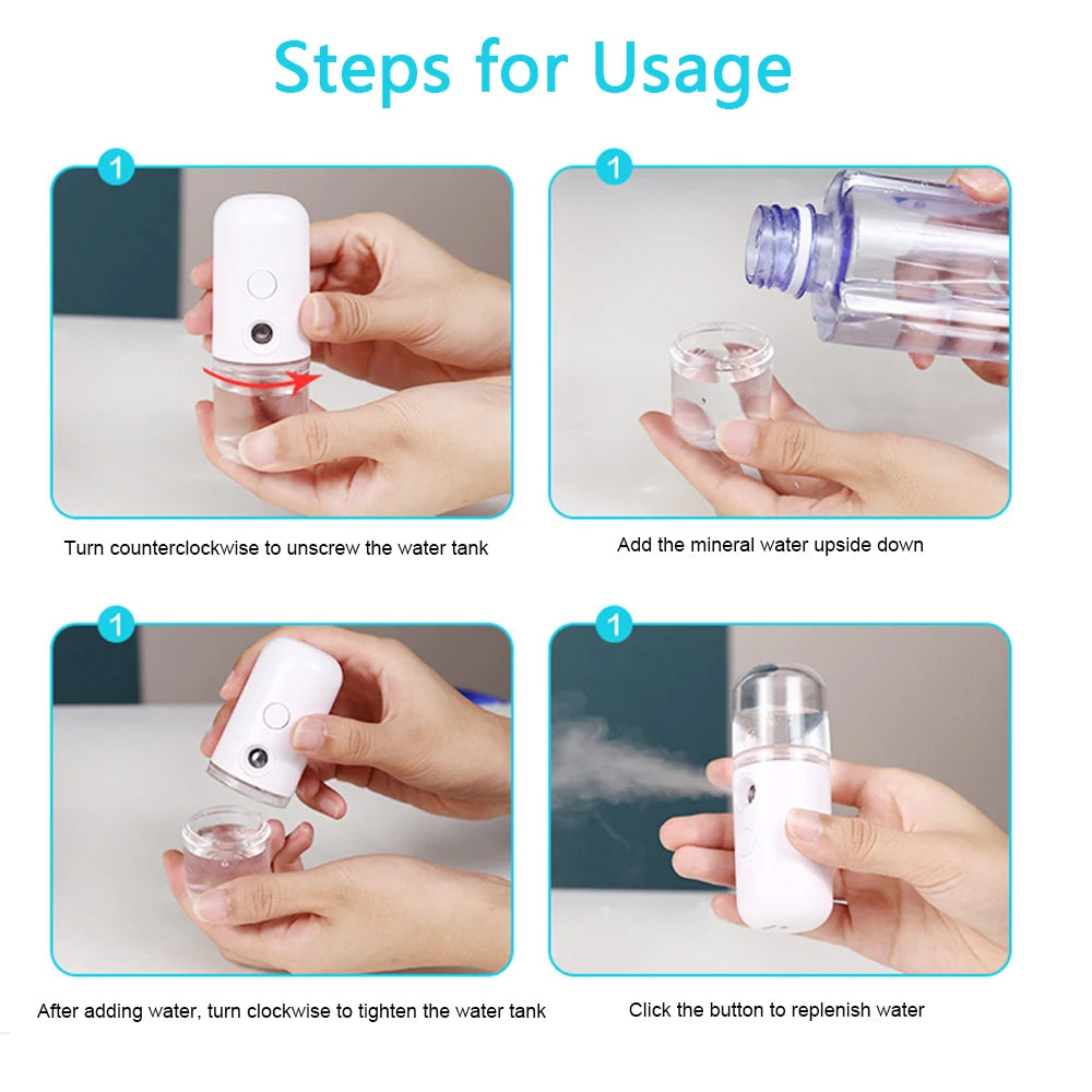 MistGlow — USB Nano Facial Mister | Portable Hydrating Face Spray
