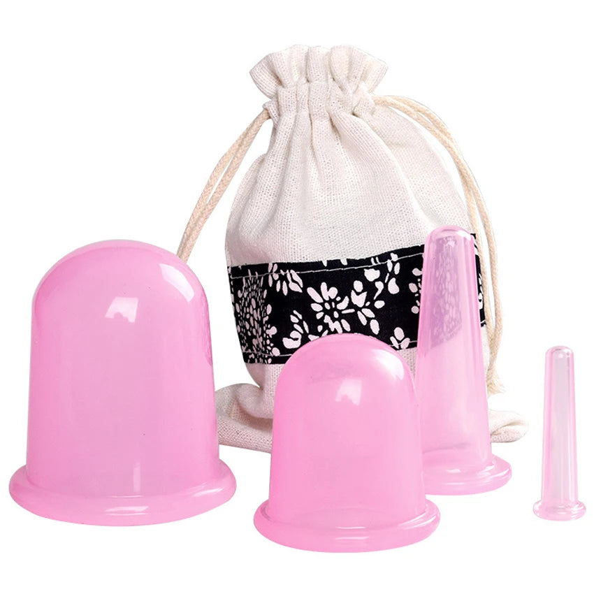 Facial Cupping Set – Silicone Face & Eye Massage Cups for Lymphatic Drainage