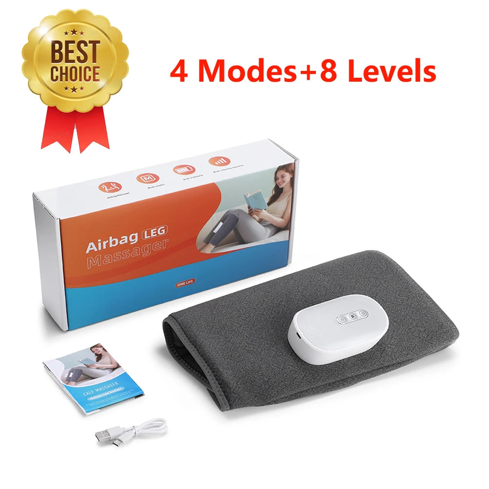 Leg Air Compression Massager — 8-Level Intensity Wireless Recovery Device