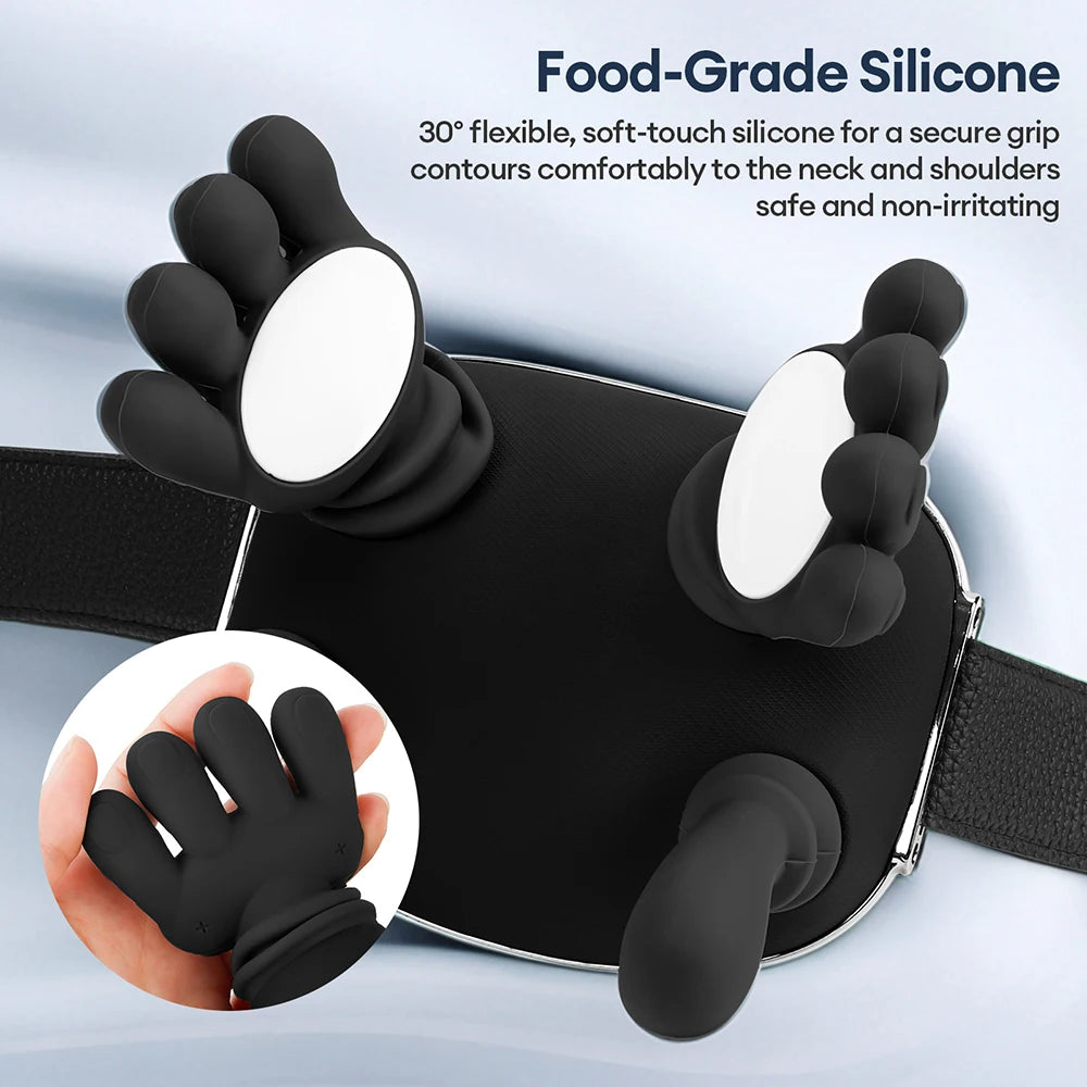 4D Neck & Shoulder Massager — Cordless Trapezius Kneading Wearable with 3 Intensity Levels