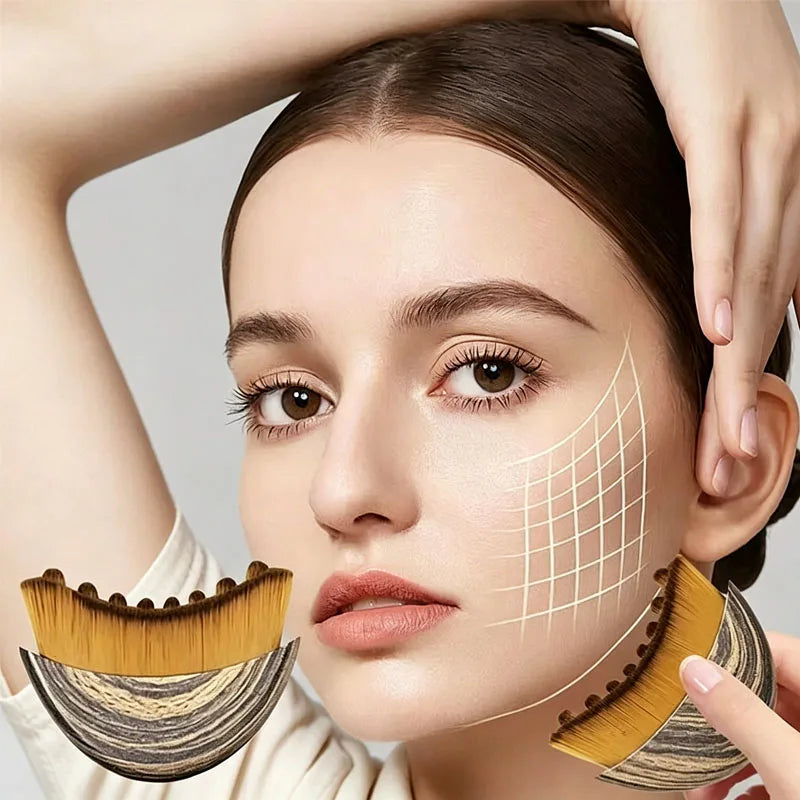 DrenaFace — Lymphatic Drainage Contour Face Brush | Jawline Sculpting & Anti-Puffiness