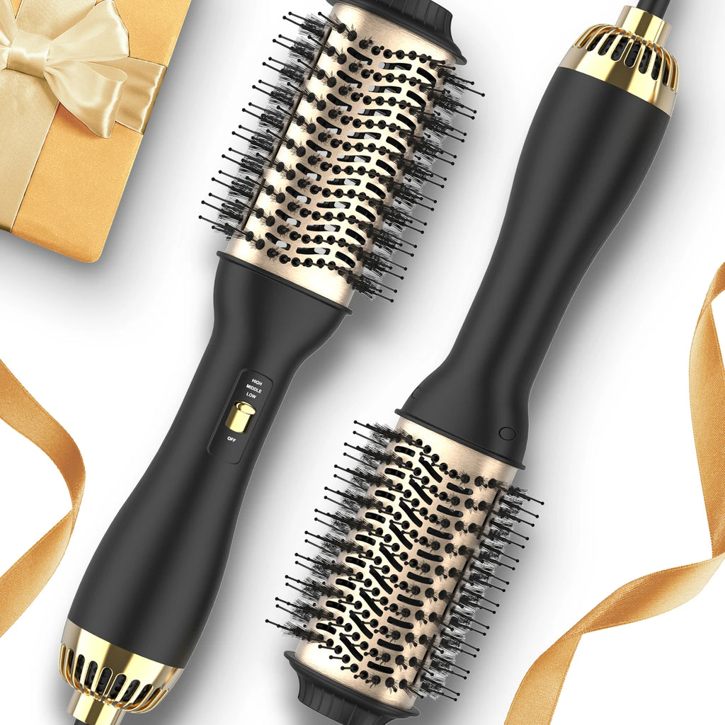 LISAPRO One-Step Hot Air Brush & Volumizer 2.0 — Ceramic Hair Dryer Styler, UK Plug