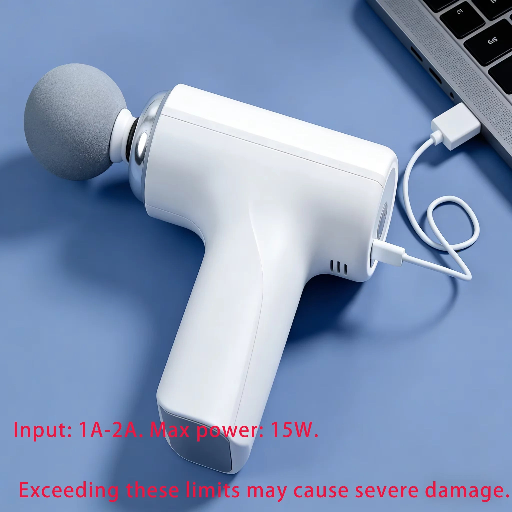 Mini Percussion Massage Gun — Deep Tissue Muscle Relief with 4 Interchangeable Heads