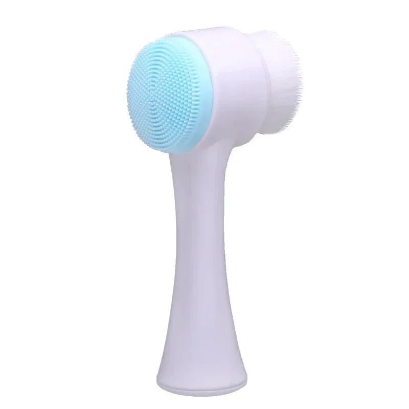 Silicone Facial Cleansing Brush – Dual-Sided Deep Pore Cleanser & Gentle Exfoliator