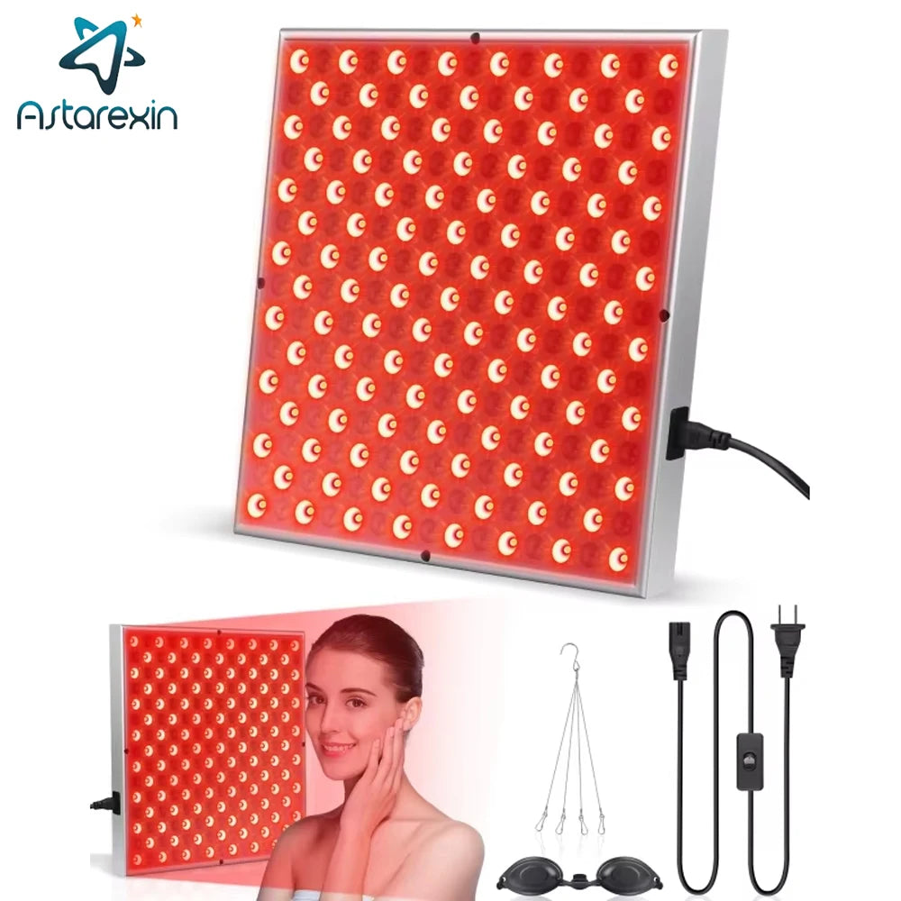 Red Light Therapy Panel — 225 LED Facial & Body Wellness Device (660nm + 850nm)