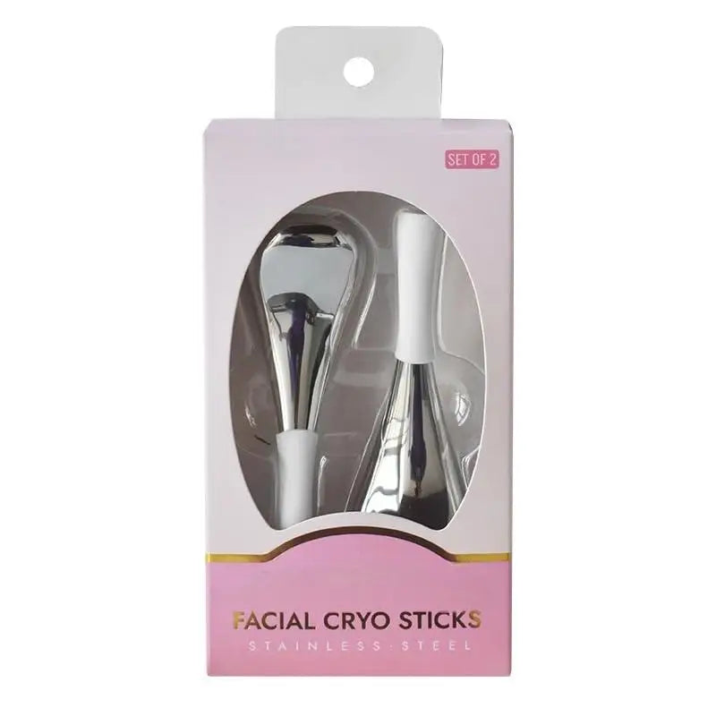 Stainless Steel Ice Globes — Cooling Facial Massage Tool for Puffiness & Glow