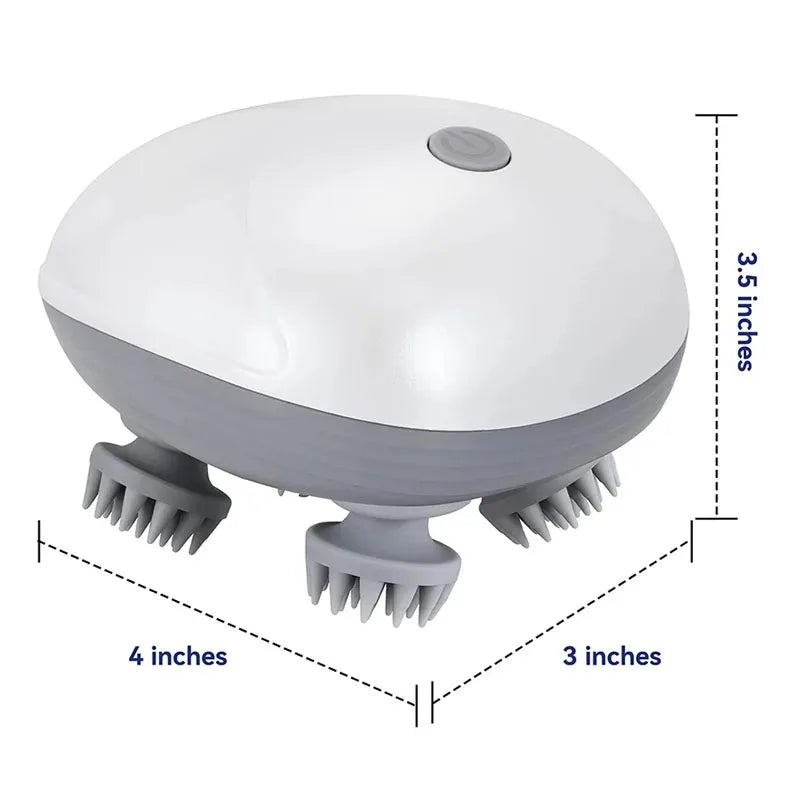 Electric Scalp Massager — Waterproof 3D Head Massager with 6 Massage Modes