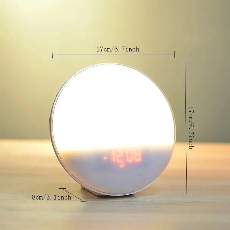 Sunrise Wake-Up Light Alarm Clock — Sunset Simulation, FM Radio & Nature Sounds