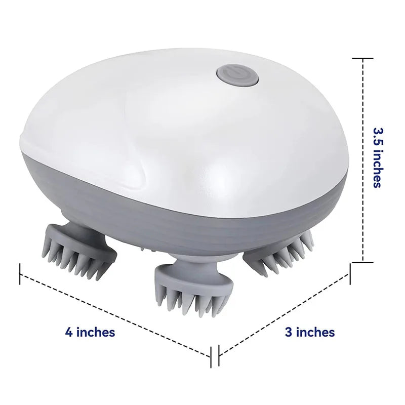 Electric Scalp Massager — Waterproof 3D Head Massager with 6 Massage Modes