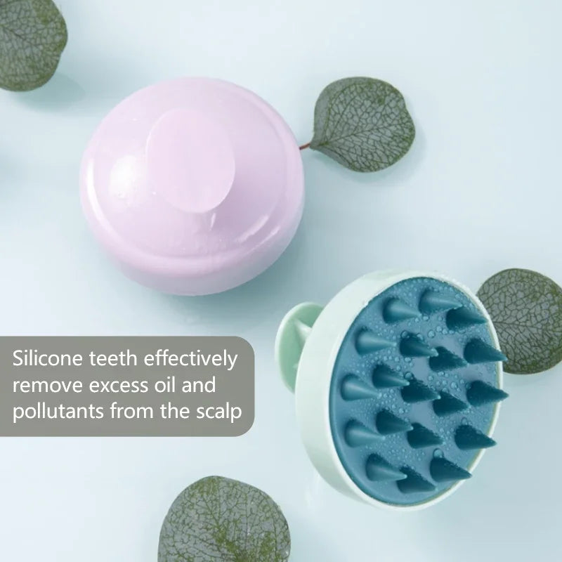 Silicone Scalp Massager & Shampoo Brush — Gentle Exfoliating Scalp Scrubber