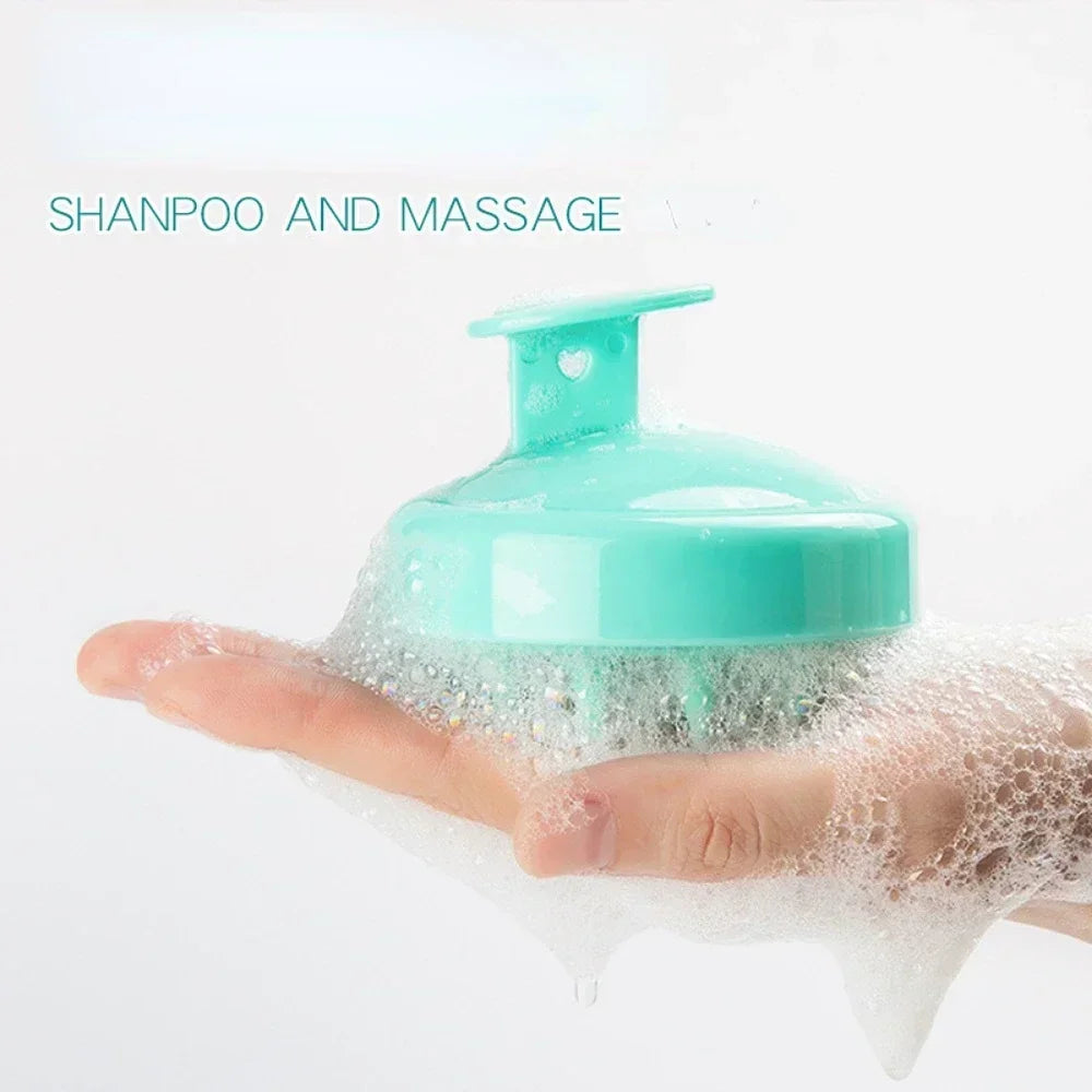 Silicone Scalp Massager & Shampoo Brush — Gentle Exfoliating Scalp Scrubber