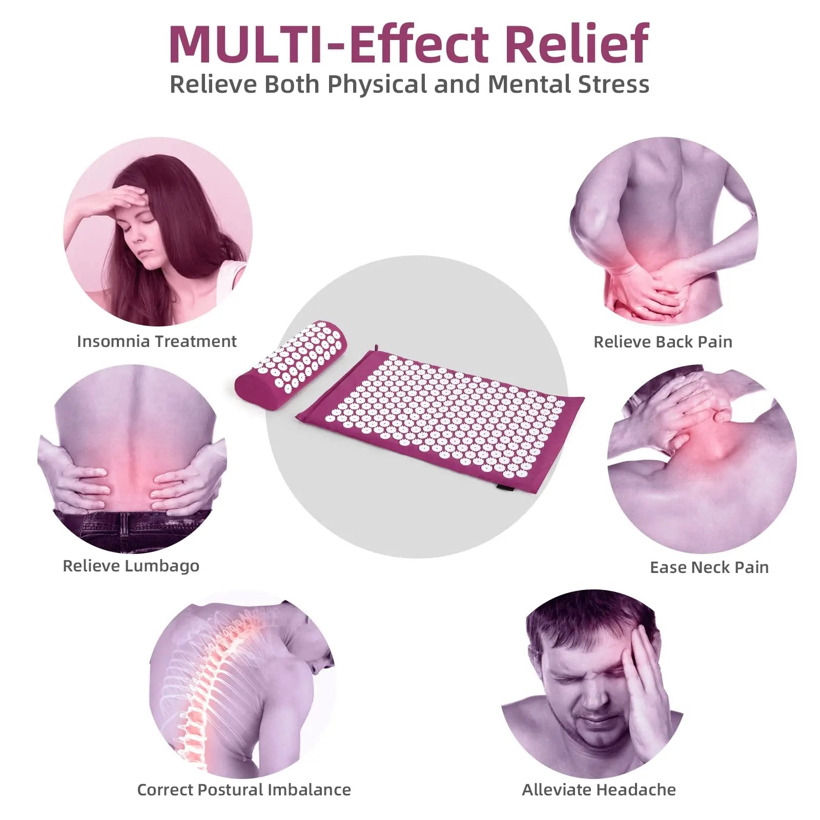ZenFlow — Acupressure Mat & Pillow Set | Muscle Tension & Stress Relief