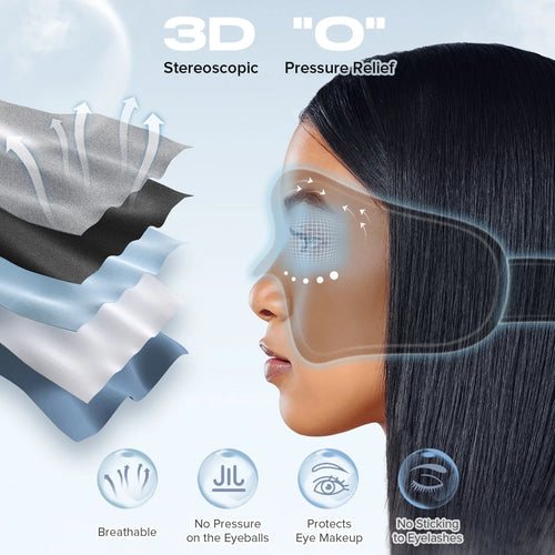 3D Bluetooth Sleep Mask — Blackout Eye Mask with Wireless Headphones