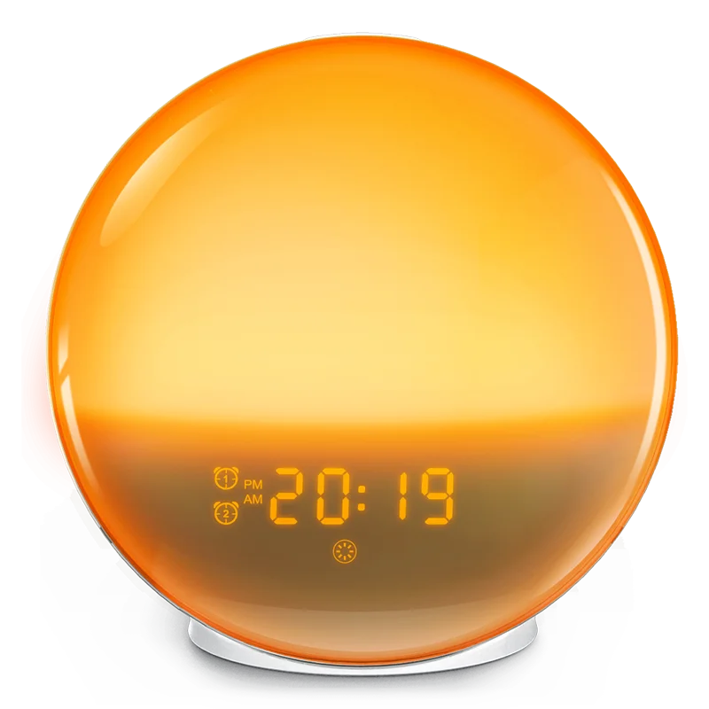 Sunrise Wake-Up Light Alarm Clock — Sunset Simulation, FM Radio & Nature Sounds