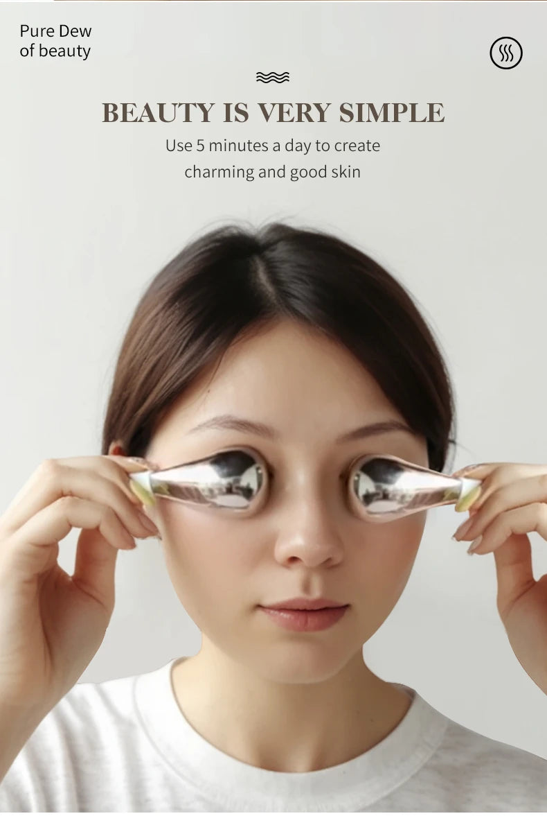 Stainless Steel Ice Globes — Cooling Facial Massage Tool for Puffiness & Glow