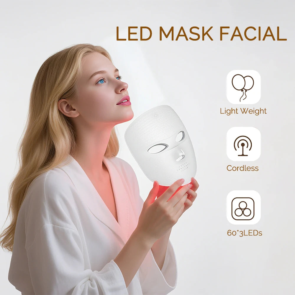 Wireless 7-Colour LED Face Mask — Light Therapy for Radiant, Firmer-Looking Skin