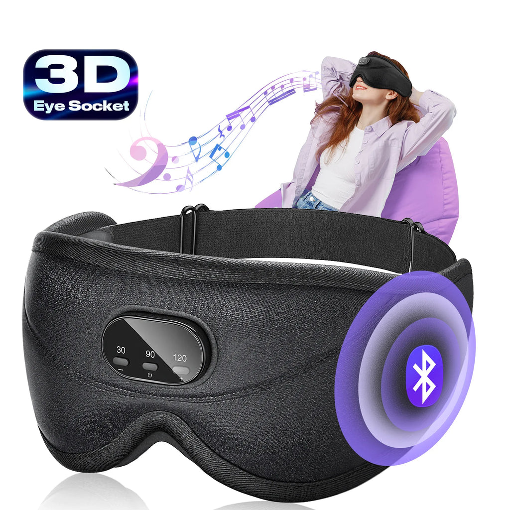 3D Bluetooth Sleep Mask — Blackout Eye Mask with Wireless Headphones