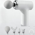 Mini Percussion Massage Gun — Deep Tissue Muscle Relief with 4 Interchangeable Heads
